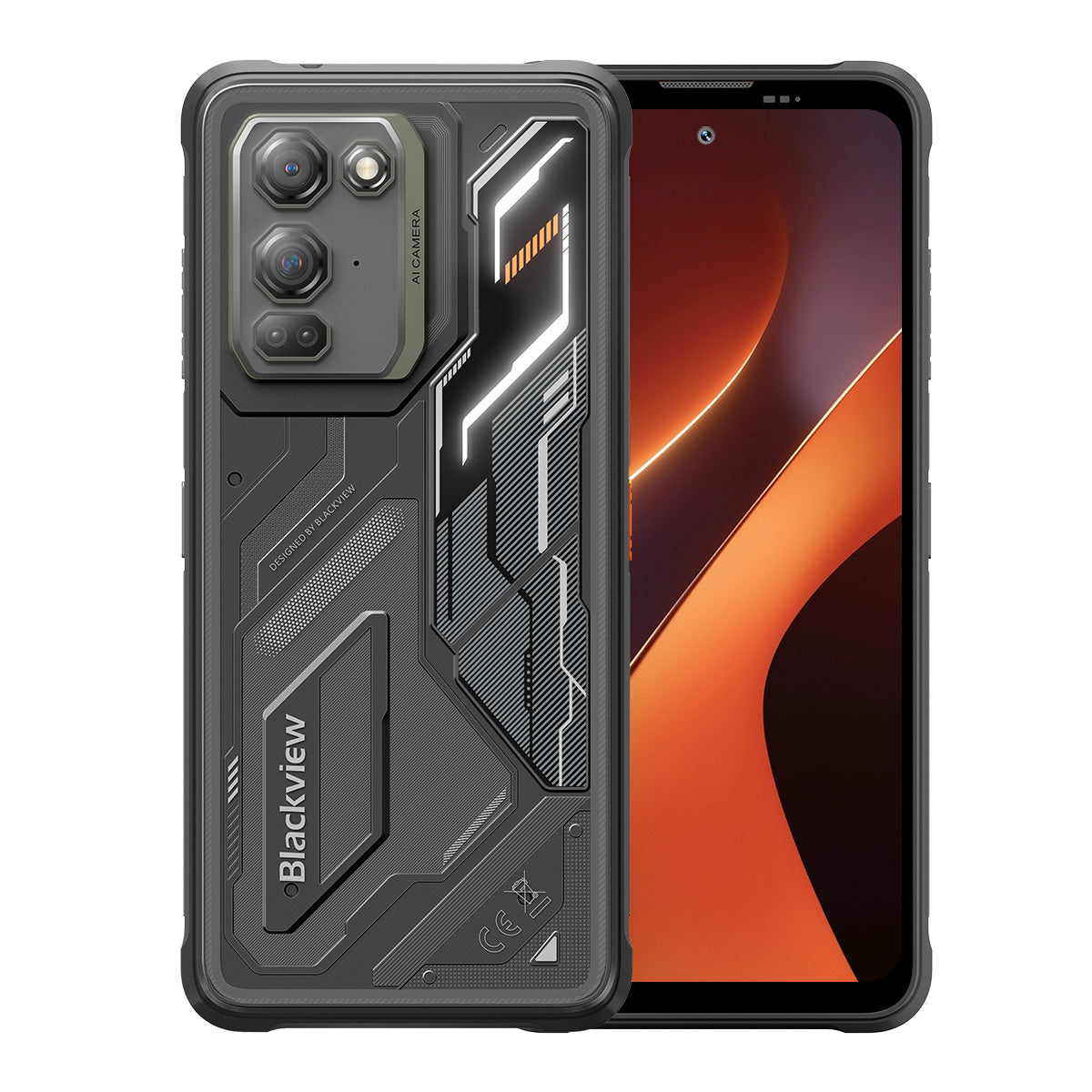Blackview FORT 200 – Robustes 4G-Smartphone mit kabellosem Laden – 6,78"-Display, Helio G100, 5000-mAh-Akku, 108-MP-Dualkamera mit Nachtsicht