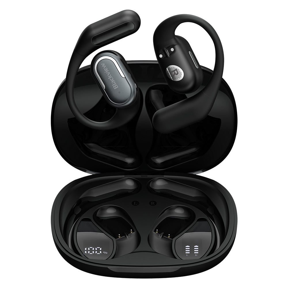 Blackview AirBuds 300 – IPX5 wasserdichte Open-Ear OWS-Kopfhörer mit Bluetooth 6.0, smarter digitaler Akkustandsanzeige, ENC-Rauschunterdrückung und Mikrofon