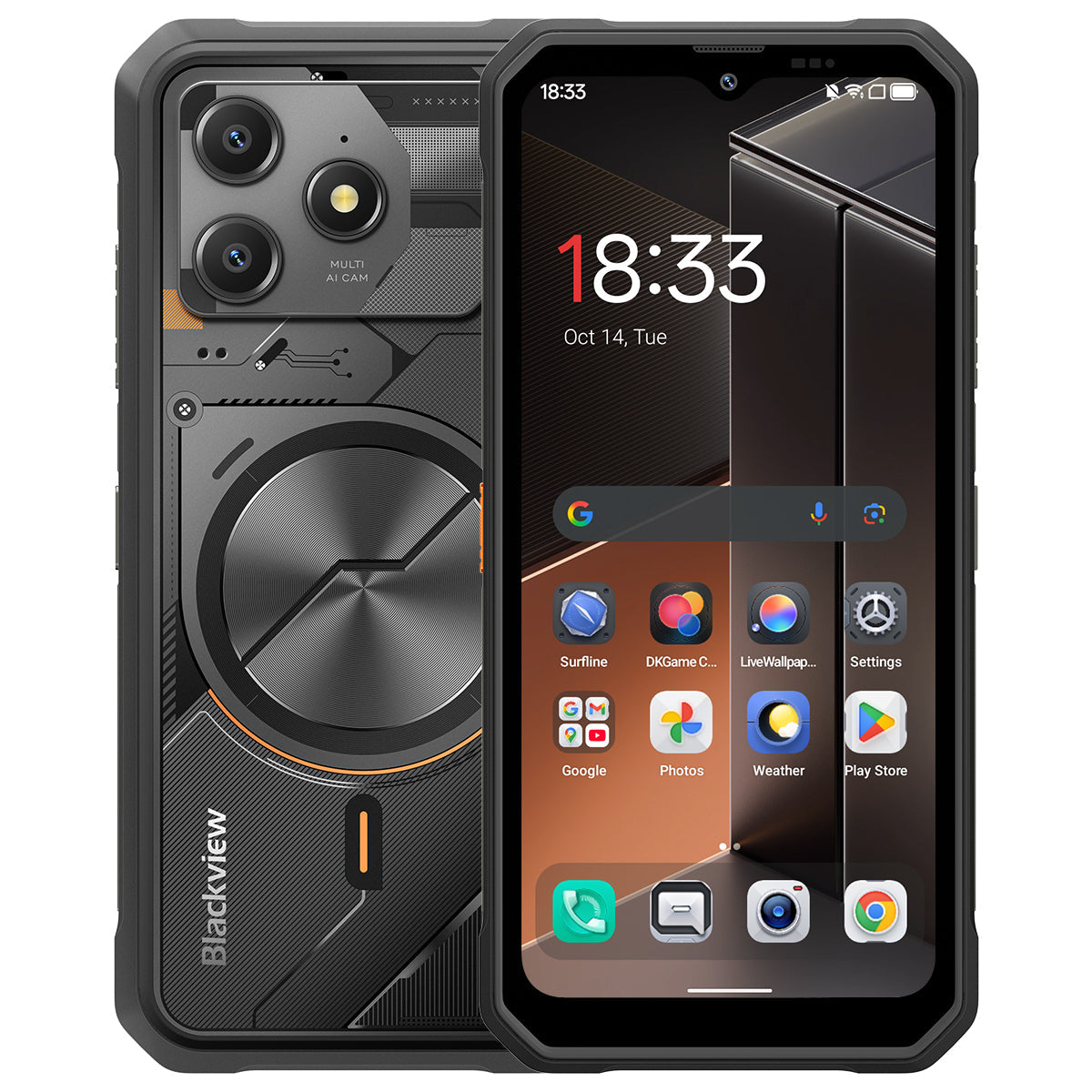 Blackview FORT 100 – Outdoor Handy 4G Ultradünn, 6,56 Zoll, 8+128GB, 5000mAh, 16MP