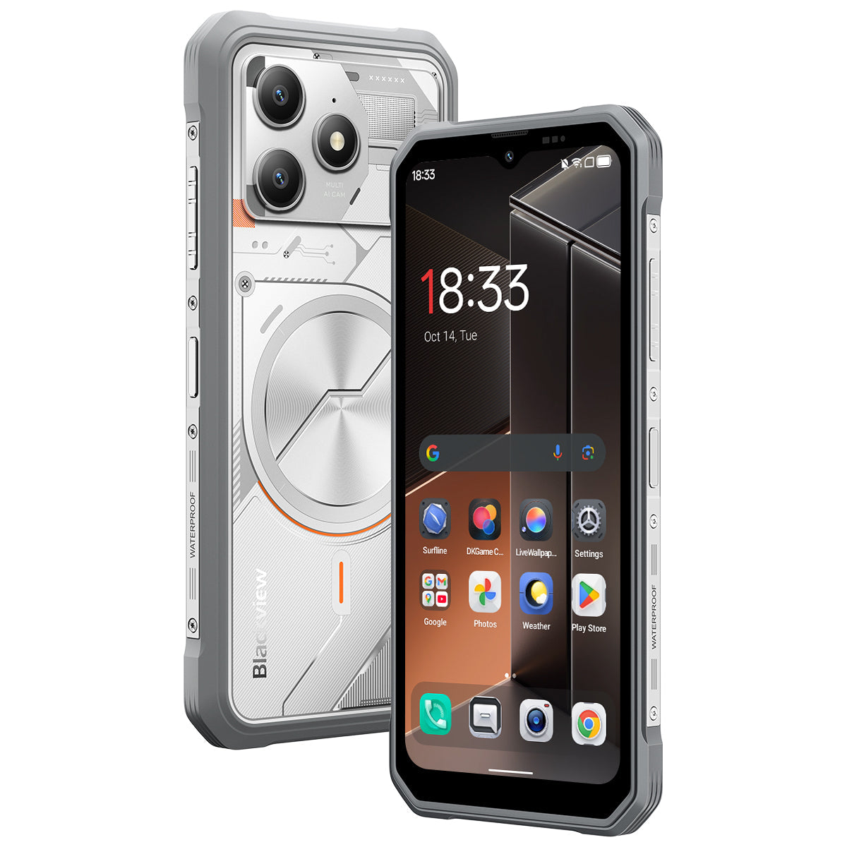 Blackview FORT 100 – Outdoor Handy 4G Ultradünn, 6,56 Zoll, 8+128GB, 5000mAh, 16MP