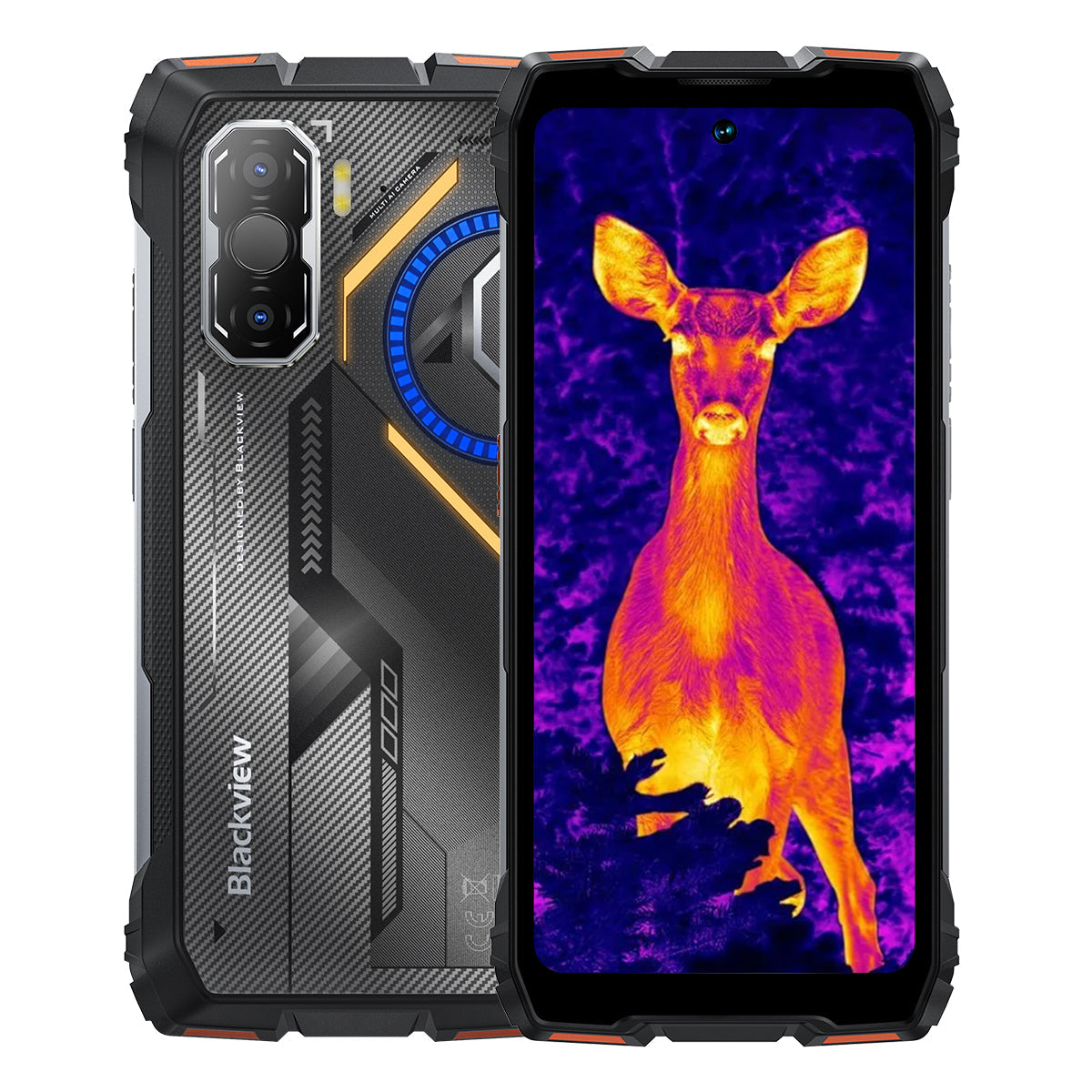 Blackview ROCK 3 – Outdoor-Smartphone 4G mit Infrarot-Wärmebildkamera, 120-Hz-Display 6,78", 108-MP-Kamera, Taschenlampe 400 lm
