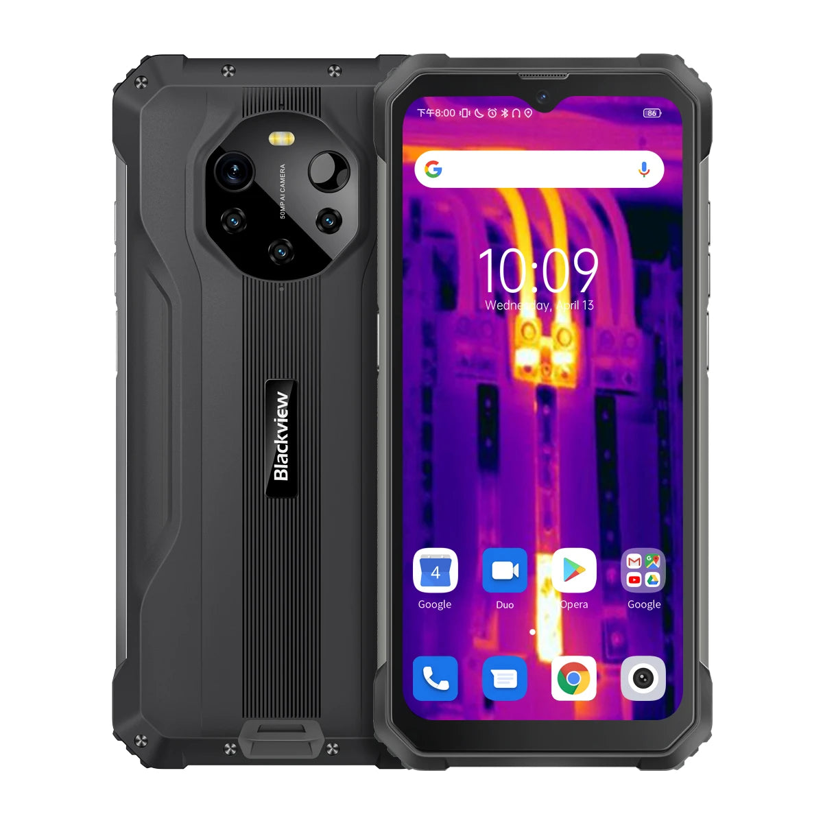 Blackview BL8800 Pro - Outdoor Handy 5G Mit Wärmebildkamera 6.58'' FHD+, 8+128GB, 8380mAh/33W, 50+16MP Kamera