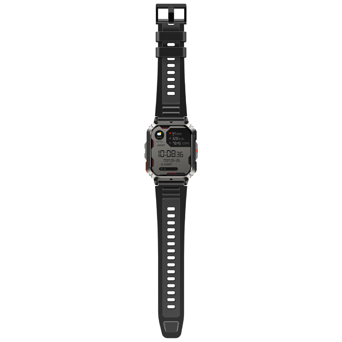 Blackview W70 Pro - Smartwatch Outdoor 2,01 Zoll mit LED-Taschenlampe – Militär Fitness Tracker 900 mAh IP68 Wasserdicht