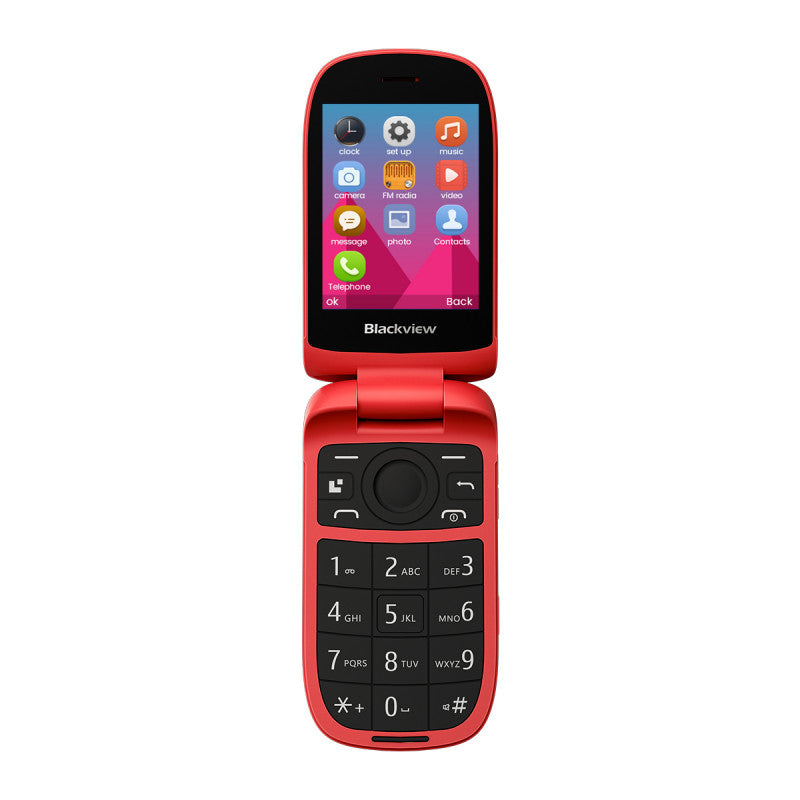 Blackview N2000 Flip 4G Cell Phone - 2.8" + 1.77" Display, Unisoc T107, 1500mAh, Dual SIM